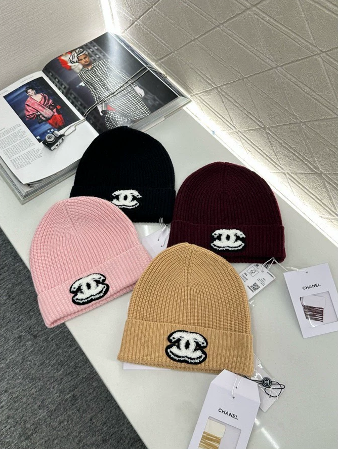 C 25 Logo Cashmere Knit Beanie