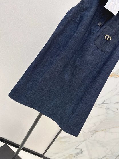 D 25 Spring/Summer Latest Lapel Sleeveless Dresses