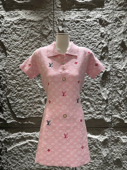L 25 New Knit Lapel Dress