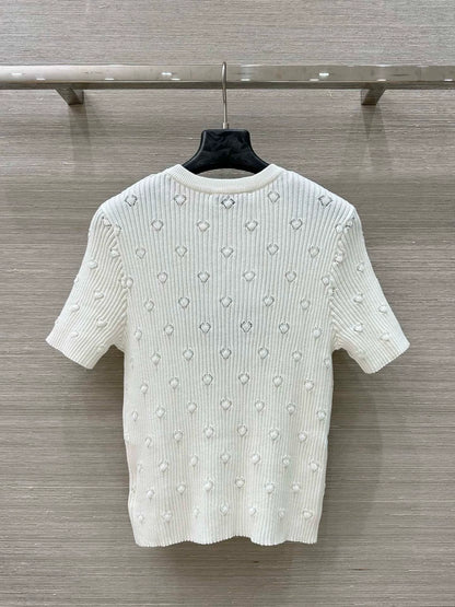 D 25 Early Spring Resort New Embroidered Knit Short Sleeve