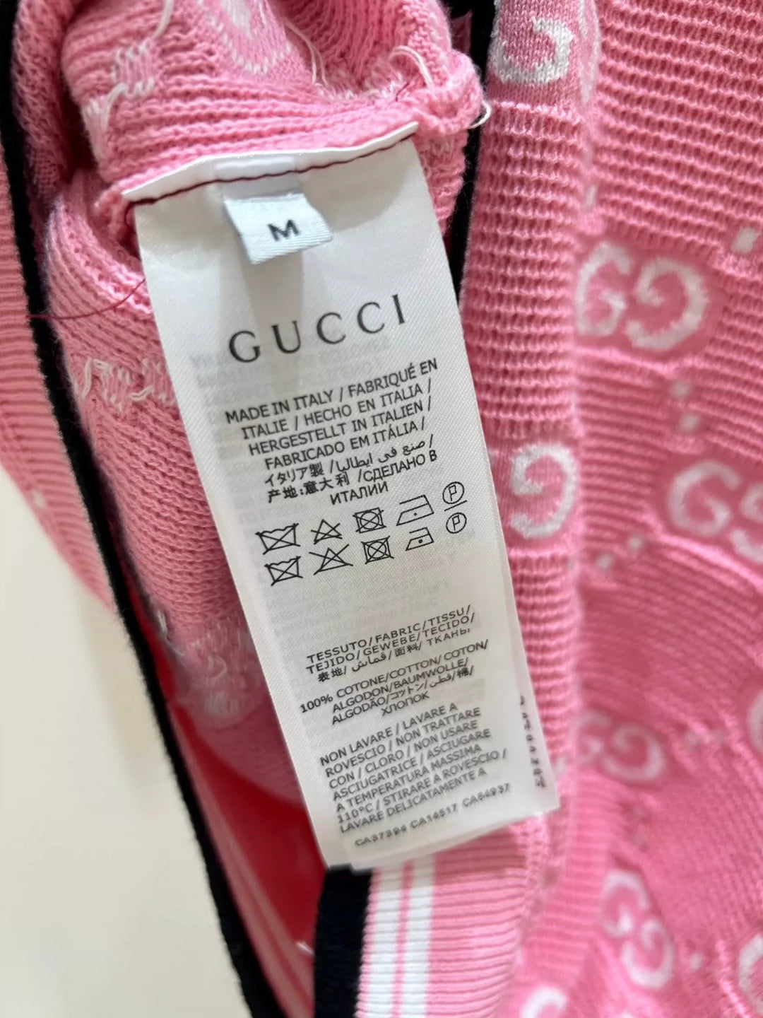 G 25 New Lettered Jacquard Knit Short Sleeve