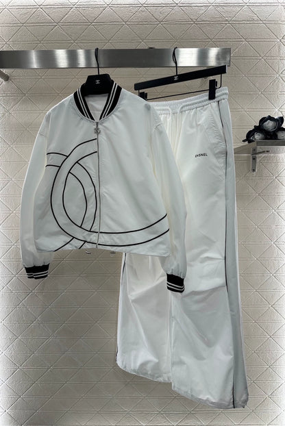 C 25 Casual Baseball Jacket and Pants Set