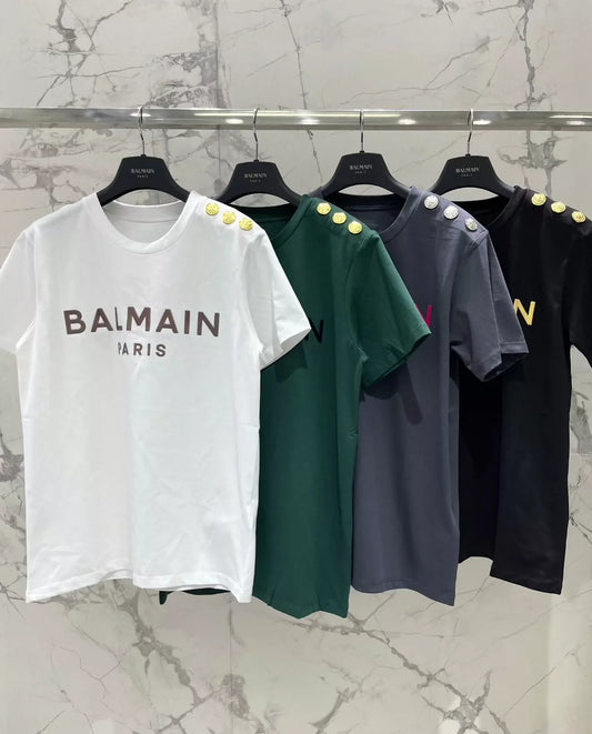 BA 25 New Button Embellished Printed T-Shirt