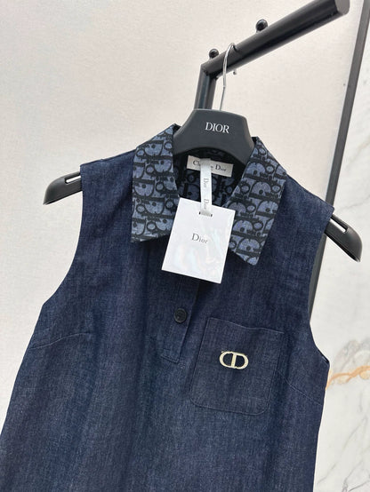 D 25 Spring/Summer Latest Lapel Sleeveless Dresses