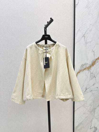 Fe 25 letter print cape coat
