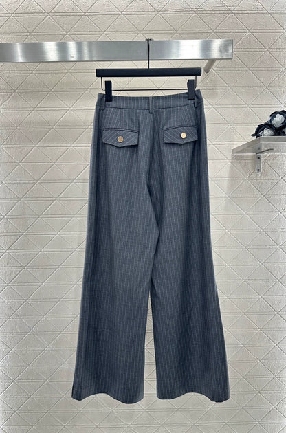 Y 25 Striped two-piece suit and trousers set