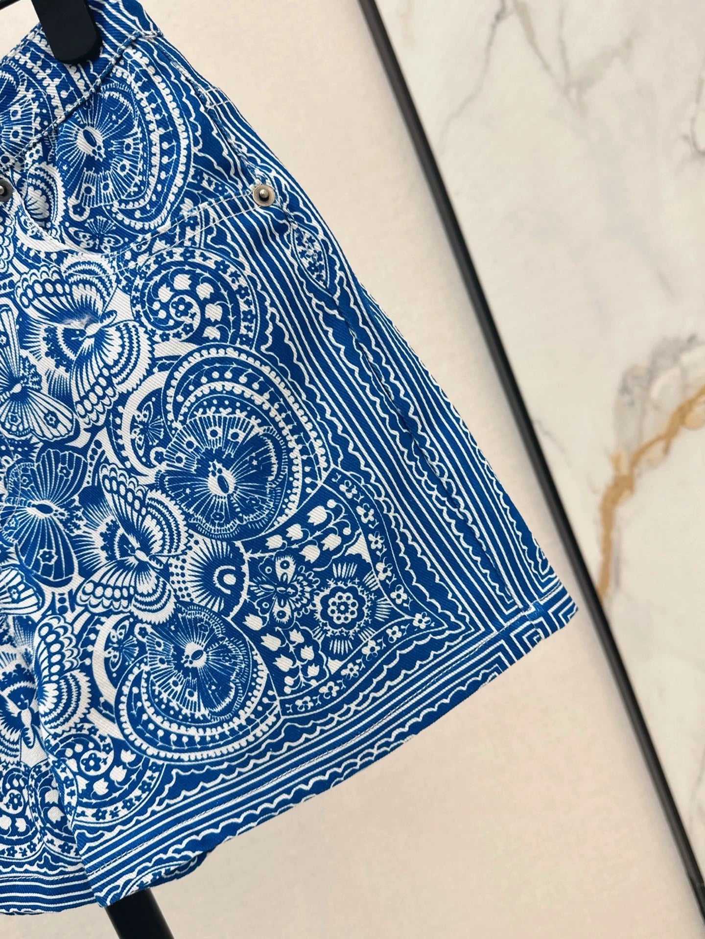 D 25 New Celadon Color Butterfly Pattern Print Denim Collection