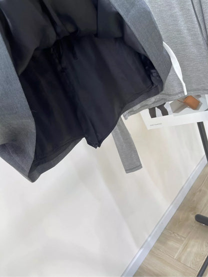 M 25 Gray Gingham Puffy Skirt