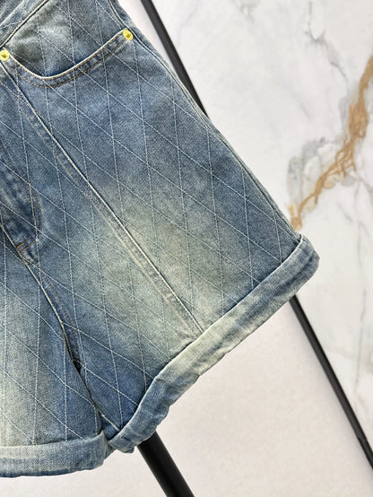BA 25 Spring/Summer New Denim Rolled-Up Shorts