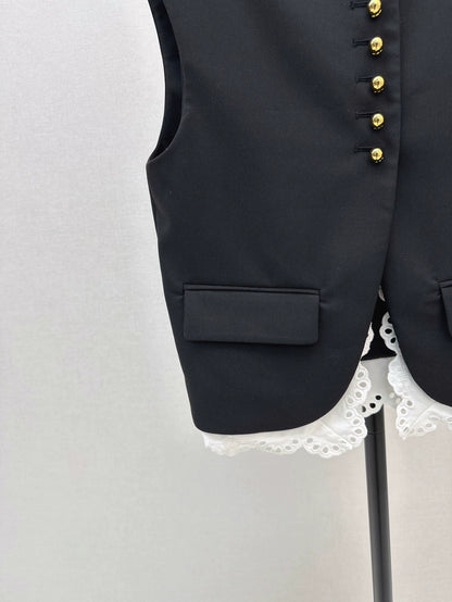 Ce 25 Spring and Summer Jen's latest fake two-piece design vest jacket
