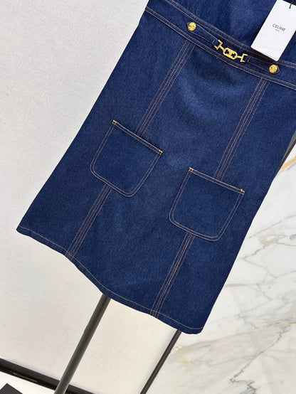 CE 25 Spring/Summer New Denim Vest Dress