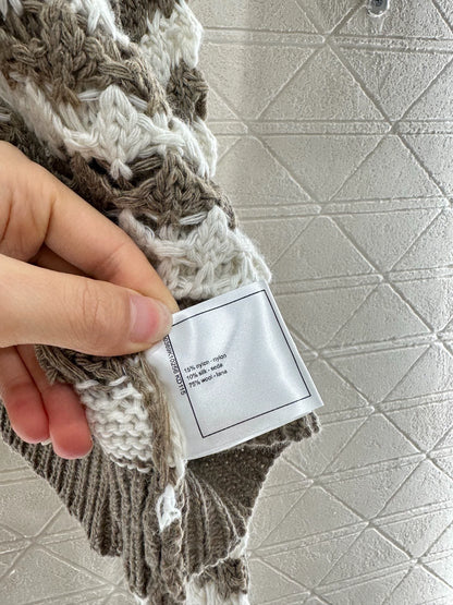 C 25 Striped Letter Knit Sweater