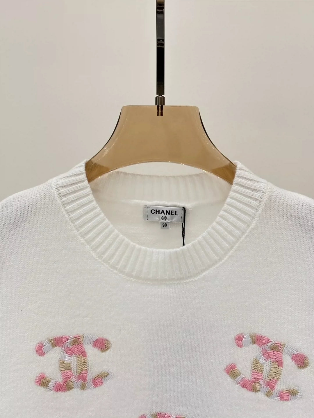 C 25 Spring/Summer new round neck embroidered logo knitted long sleeves