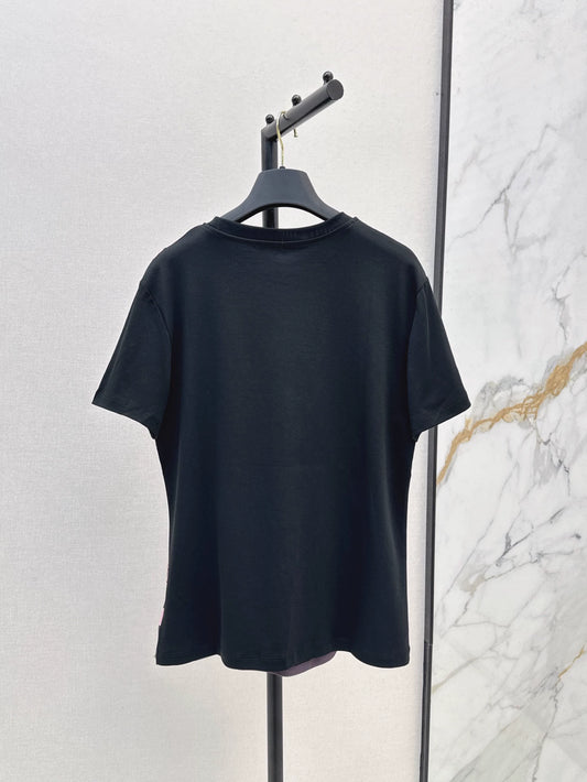 L 25 Printed knitted short sleeves