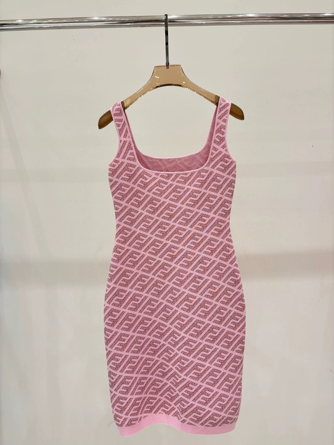 F 25 New Alphabet Slash Neck Vest Dresses(pink blue brown)