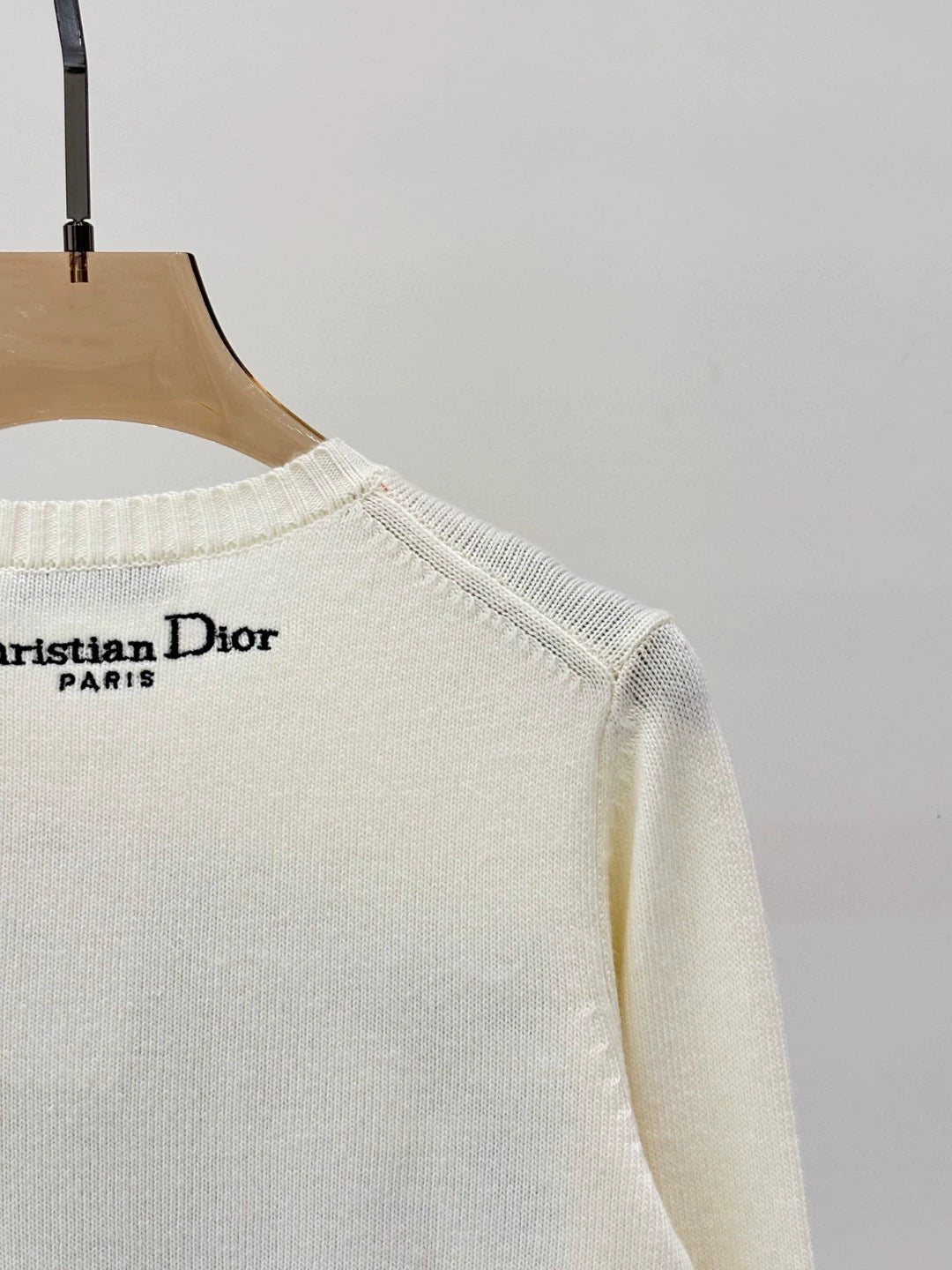 D 25 Spring and Summer New Round Neck Letters Floral Logo Embroidery Knitted Long Sleeves