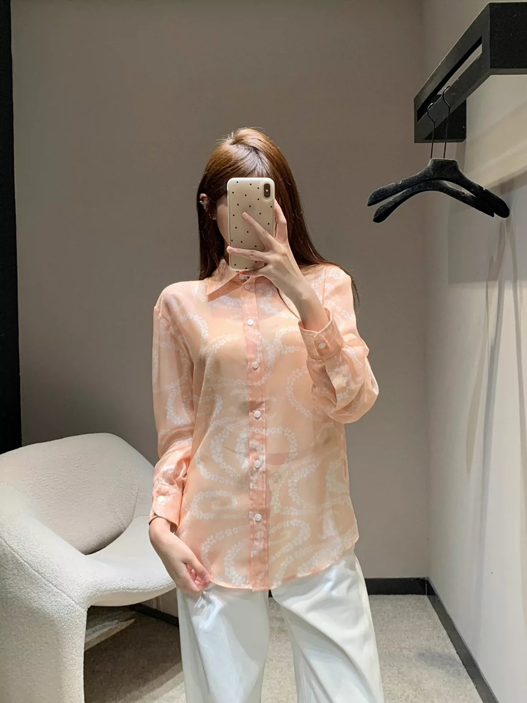 C 25 Printed Lapel Shirt