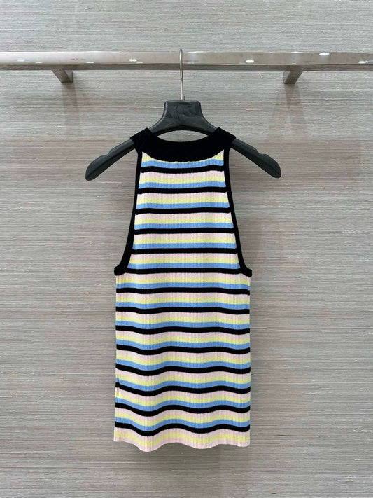 C 25 Burst New Design Striped Tank Top