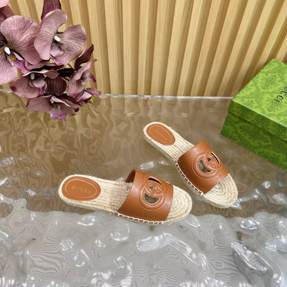 G 25 Straw sole slippers