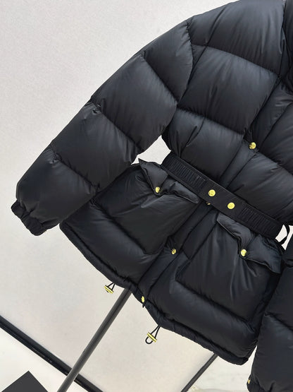Ce 25 Stand collar waisted down jacket