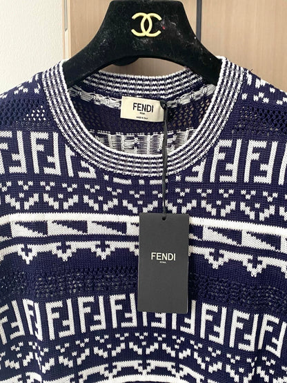 F 25 new pattern round neck short sleeve knit