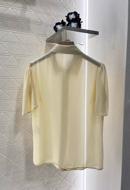 C 25 Lapel shirt pleated long skirt suit