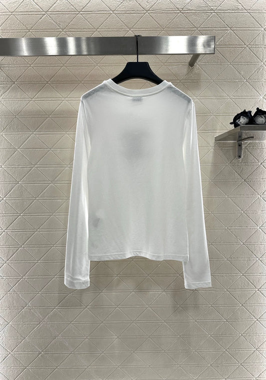 C 25 Crew neck, embroidered long sleeves