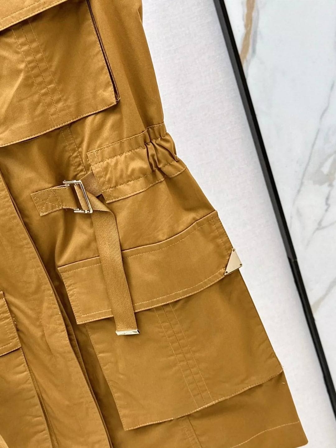 CHL 25 Spring and Summer New Temperament Workwear Pocket Vest Dresses