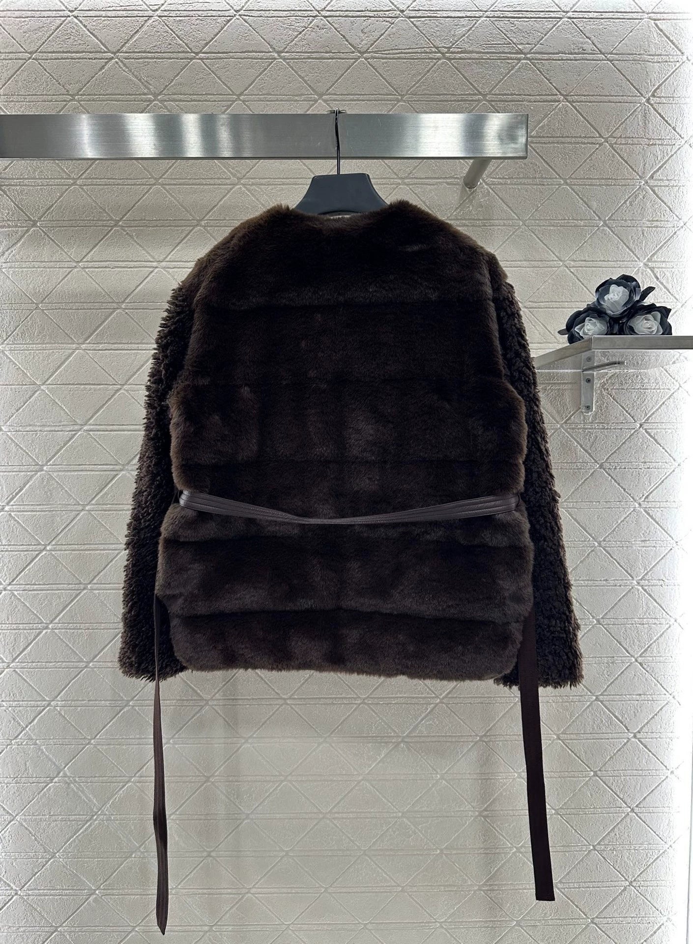 Mon 25 Teddy Plush Snap Button Down Jacket