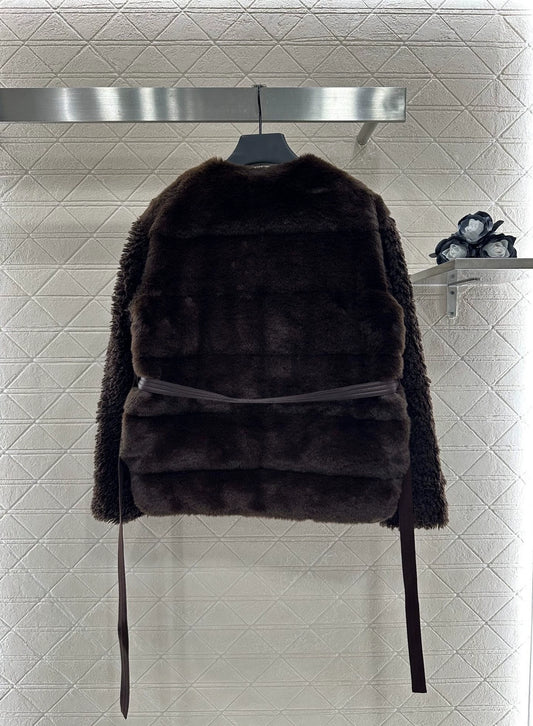 Mon 25 Teddy Plush Snap Button Down Jacket