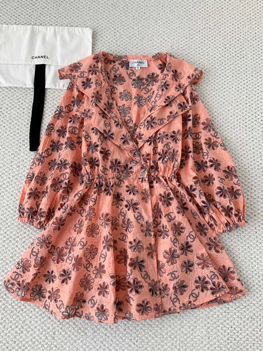 C 25 Cutout Embroidery Daisy Dress