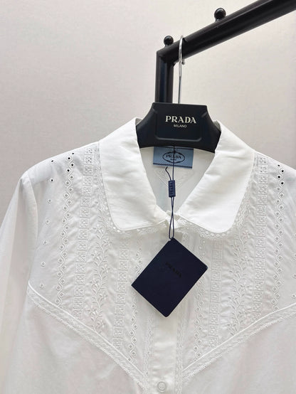 P 25 Spring Summer New Lace Lace Long Sleeve Shirt Style Dresses