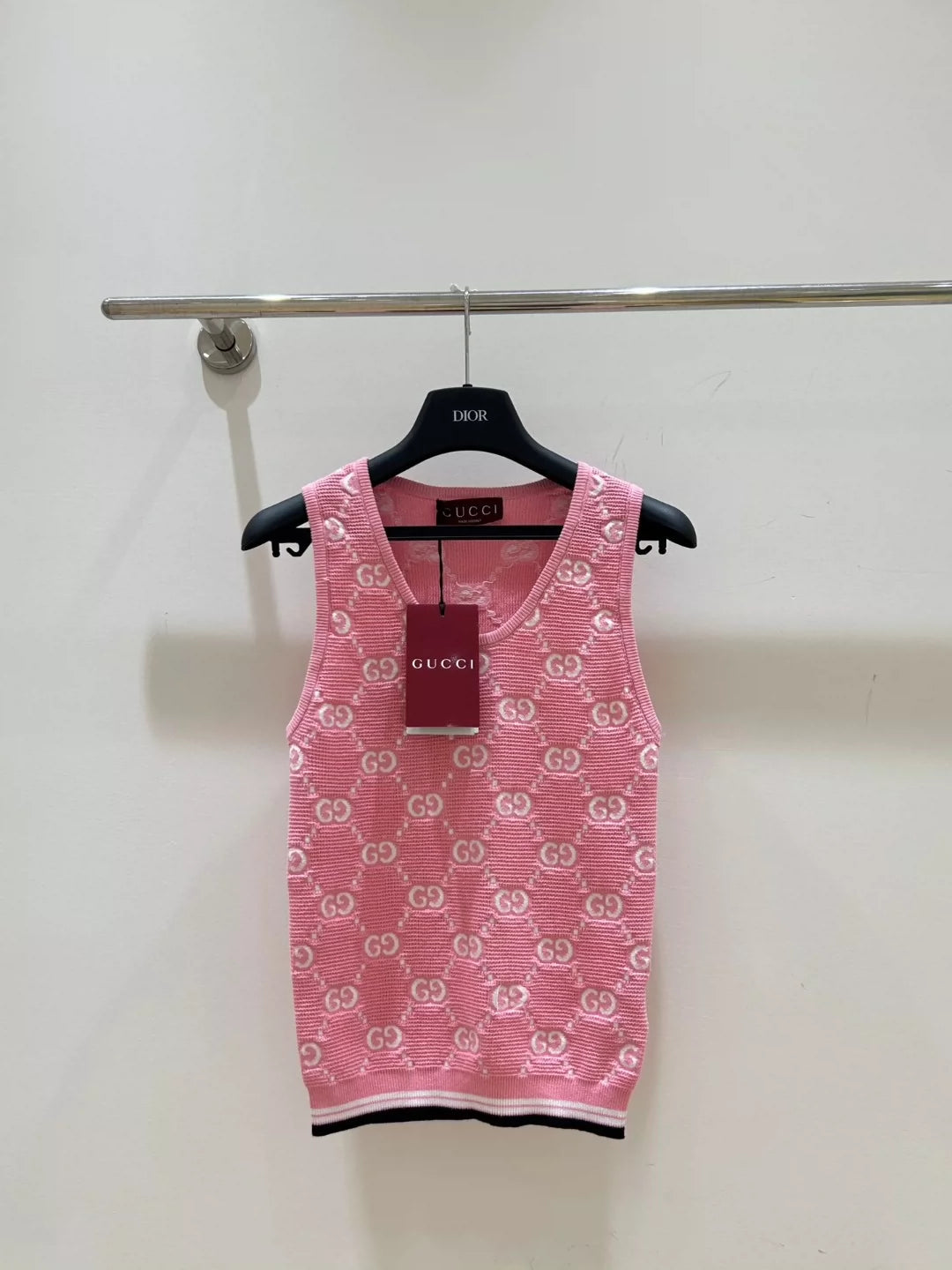 G 25 New Monogrammed Jacquard Knit Vest