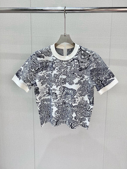 D 25 New Animal Jungle Series Short Sleeve Tops