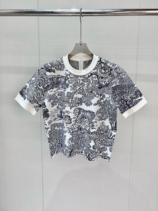 D 25 New Animal Jungle Series Short Sleeve Tops