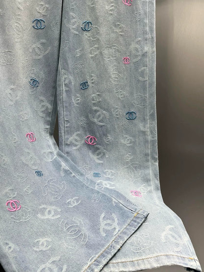 C 25 Summer new design jacquard jeans