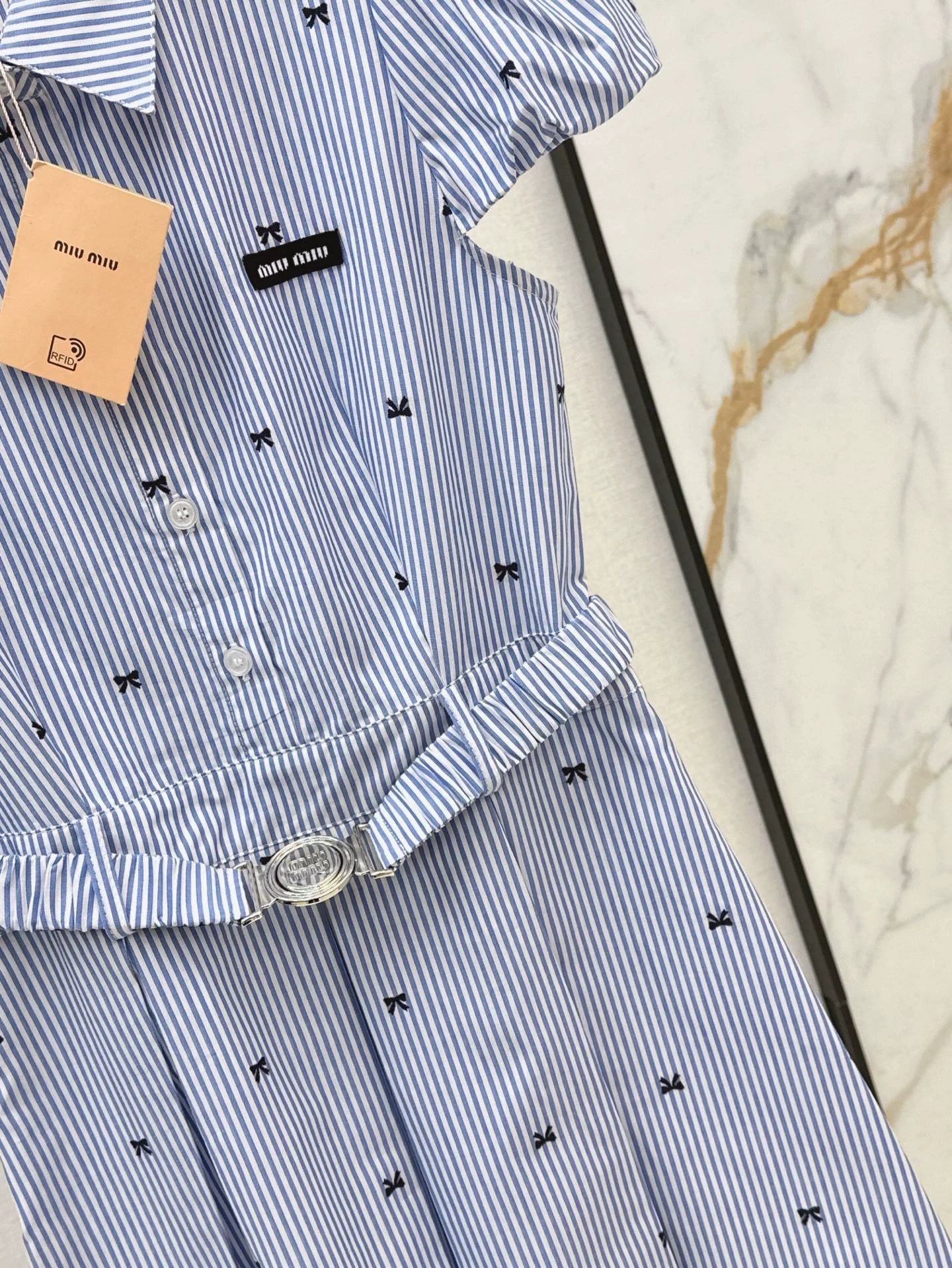 M 25 Spring/Summer Latest Bow Tic Tac Toe Patterned Shirt Dresses