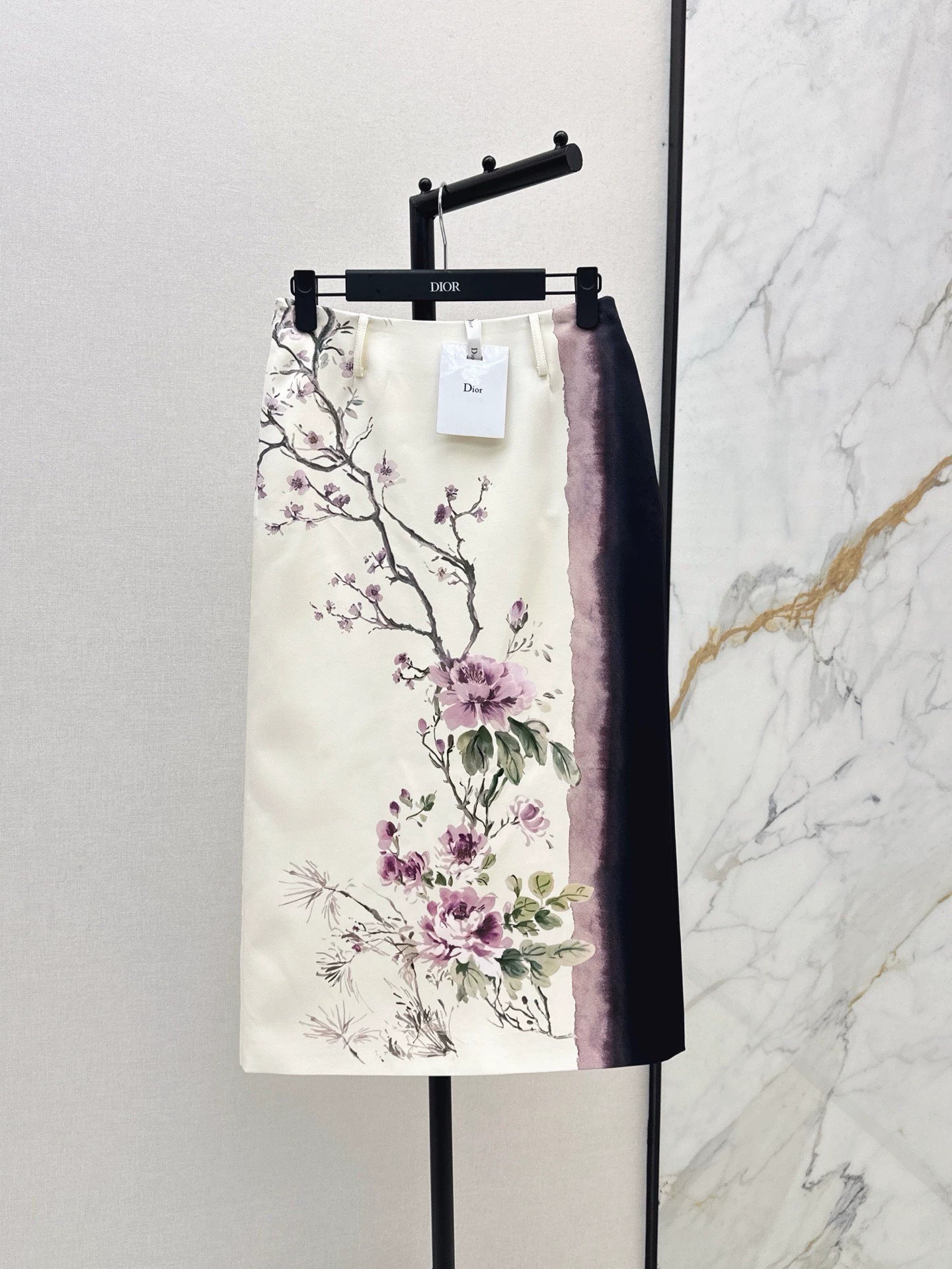 D 25 Spring and Summer New Printed Split Half-body Skirt