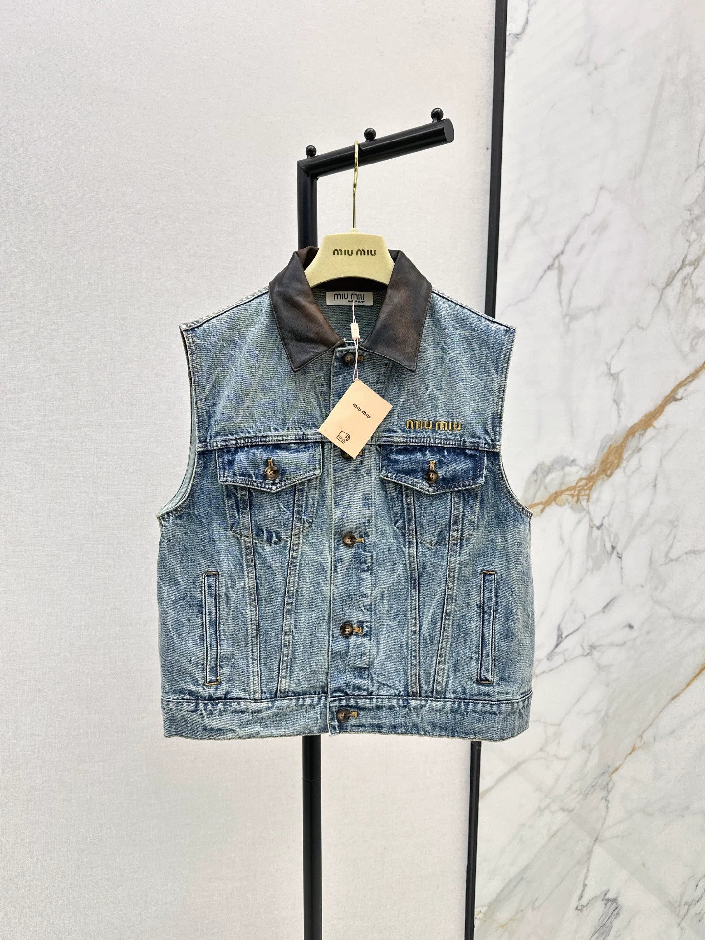 M 25fw Vintage denim vest
