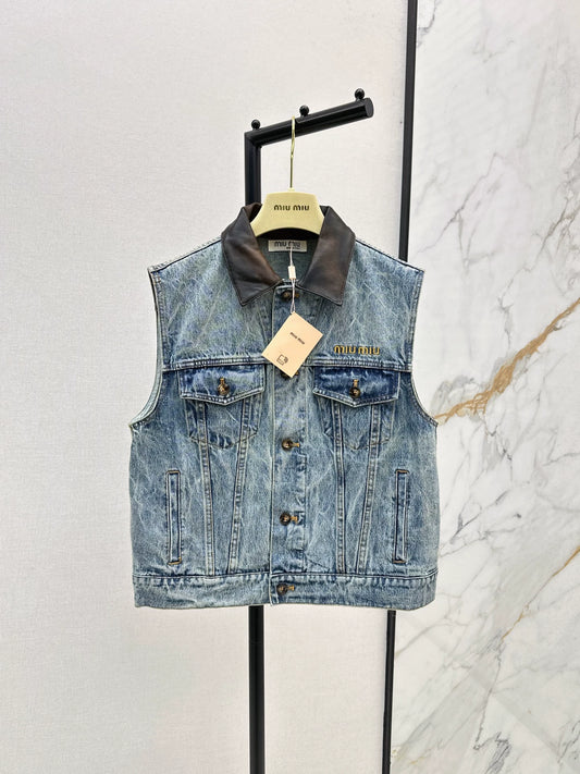 M 25fw Vintage denim vest