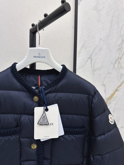 MON 25 Woven patchwork down jacket(BLAKC,NAVY,RED,BEIGI)