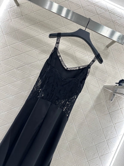 C 25 Lace hollow suspender dress