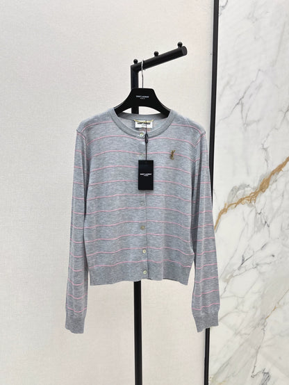 Y 25 new striped knitted cardigan