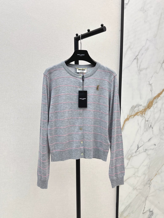 Y 25 new striped knitted cardigan