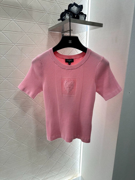 C 25 Heart knitted short sleeves