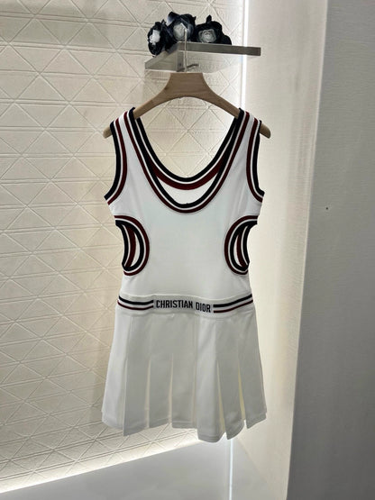 D 25 New Striped Waistless Tank Dress