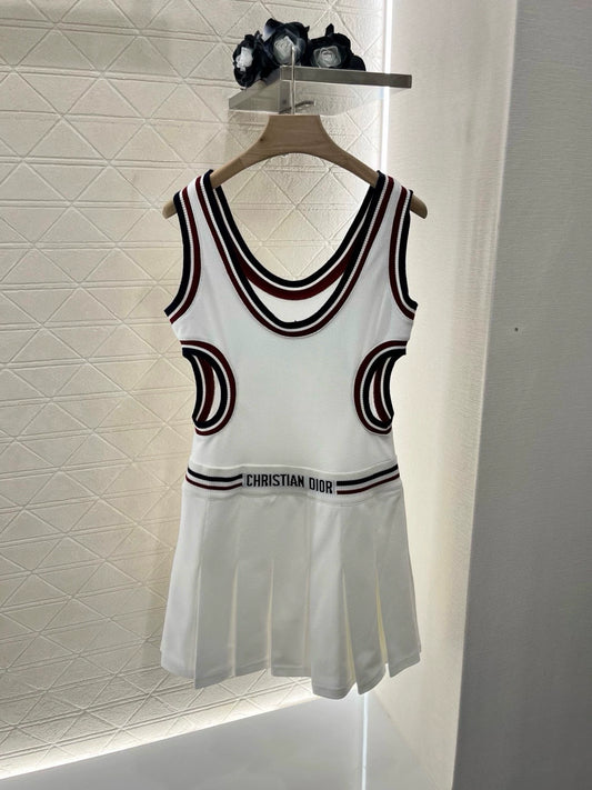 D 25 New Striped Waistless Tank Dress