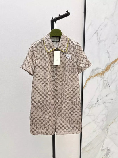 G 25 Spring/Summer New Printed Short Sleeve Jumpsuit
