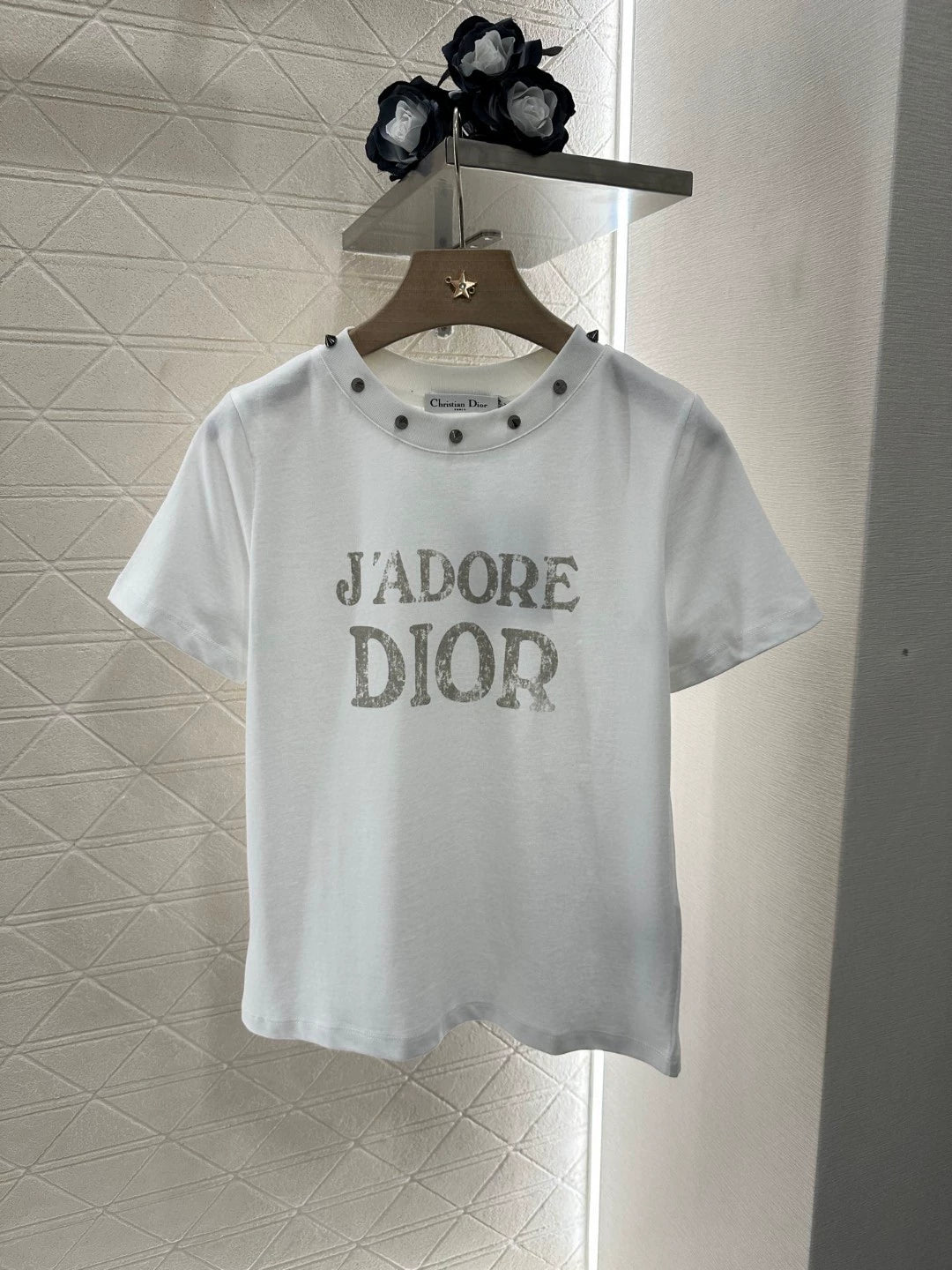 D 25 New Studded Cotton Short Sleeve T-Shirt