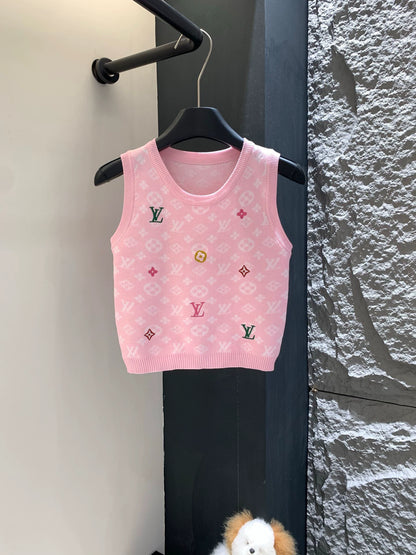 L 25 Knit Logo Sleeveless Vest
